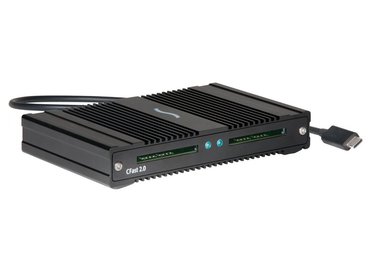 Sonnet SF3 Series CFast 2.0 Pro Card Reader – Dual-Slot Thunderbolt 3, 1000MB/s Transfers | SF3-2CFST Card Reader Sonnet