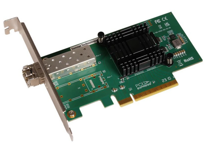 Sonnet Solo10G SFP+ V2 Single-Port 10GbE Fibre Optic PCIe Network Adapter Card | G10E-SFP-1XN-E3 Network Card Sonnet