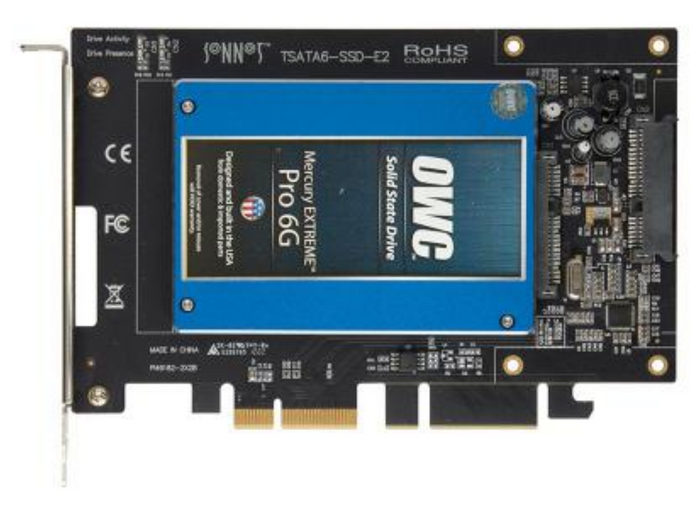 Sonnet Tempo SSD SATA 6Gb/s PCIe Card – Dual 2.5" SSD Support, 660MB/s, RAID | TSATA6-SSD-E2 Interface Cards/Adapters Sonnet