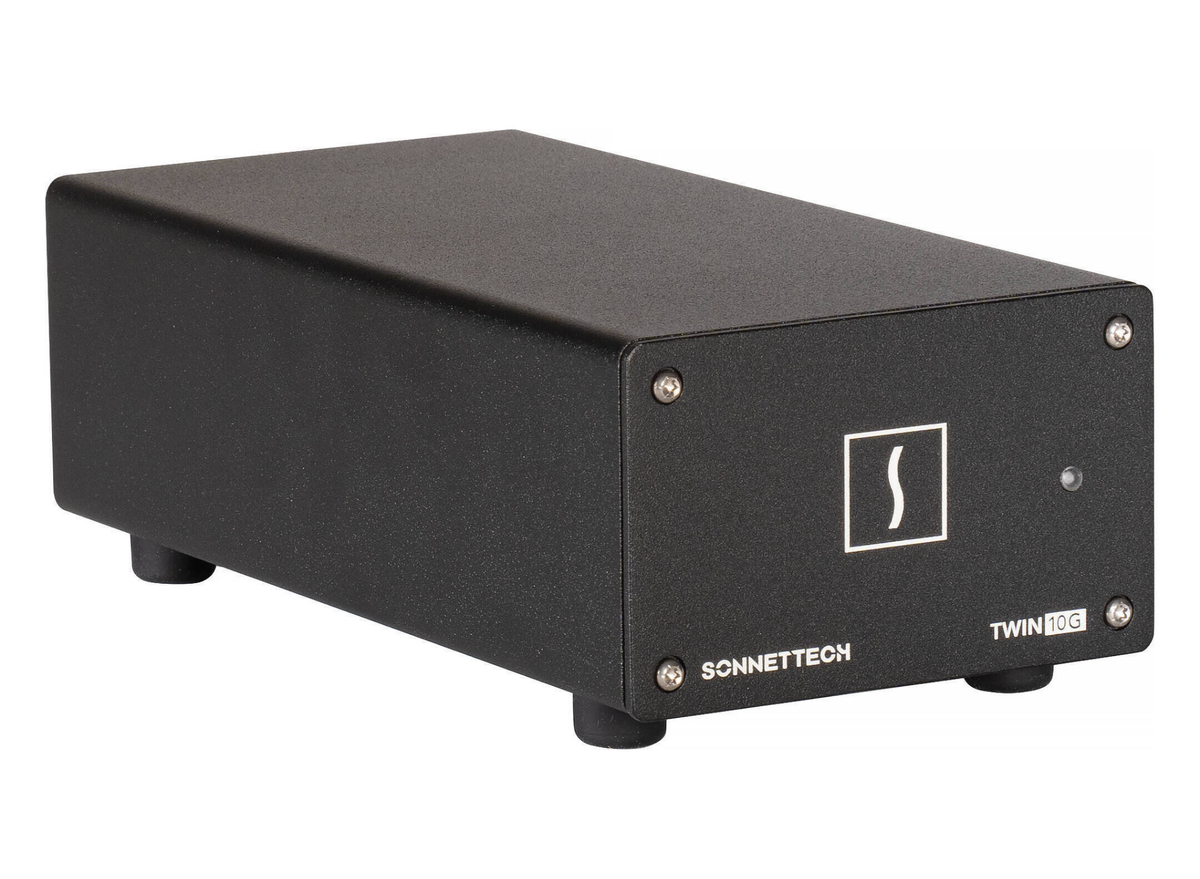 Sonnet Twin10G SFP28 Thunderbolt Adapter – Dual-Port 10GbE Fibre, 2 Transceivers | TWIN10GM-SFP-TB Thunderbolt Adapter Sonnet