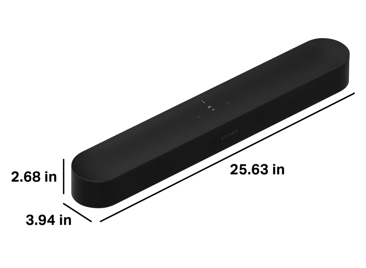 Sonos Beam Gen 2 Smart Soundbar – Dolby Atmos, HDMI eARC, AirPlay 2 & Voice Control | BEAM2UK1BLK Soundbar Sonos
