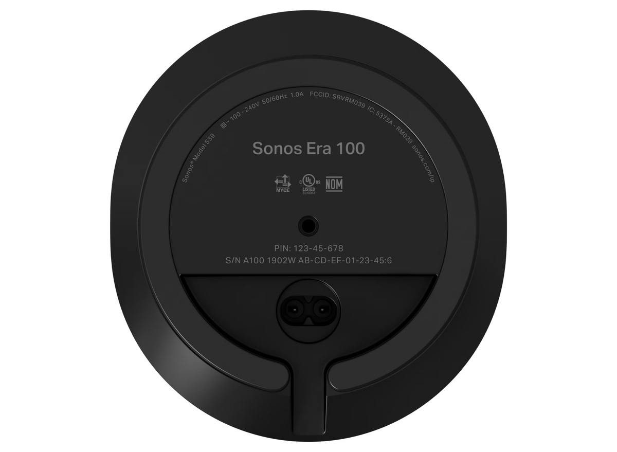 Sonos Era 100 Wireless Smart Speaker – WiFi 6, Bluetooth 5.3, Alexa & Stereo Sound | E10G1UK1BLK Loudspeakers Sonos