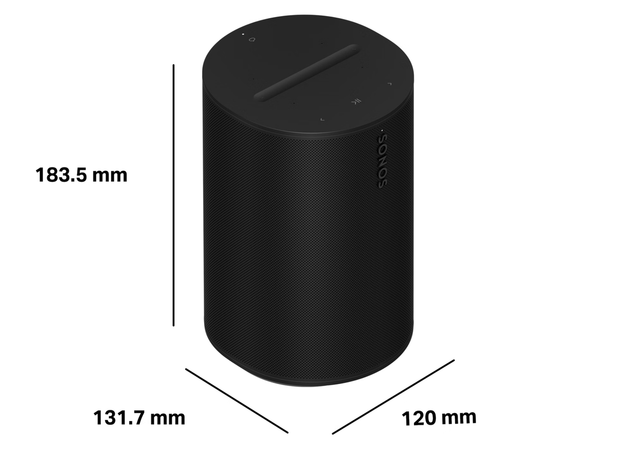 Sonos Era 100 Wireless Smart Speaker – WiFi 6, Bluetooth 5.3, Alexa & Stereo Sound | E10G1UK1BLK Loudspeakers Sonos