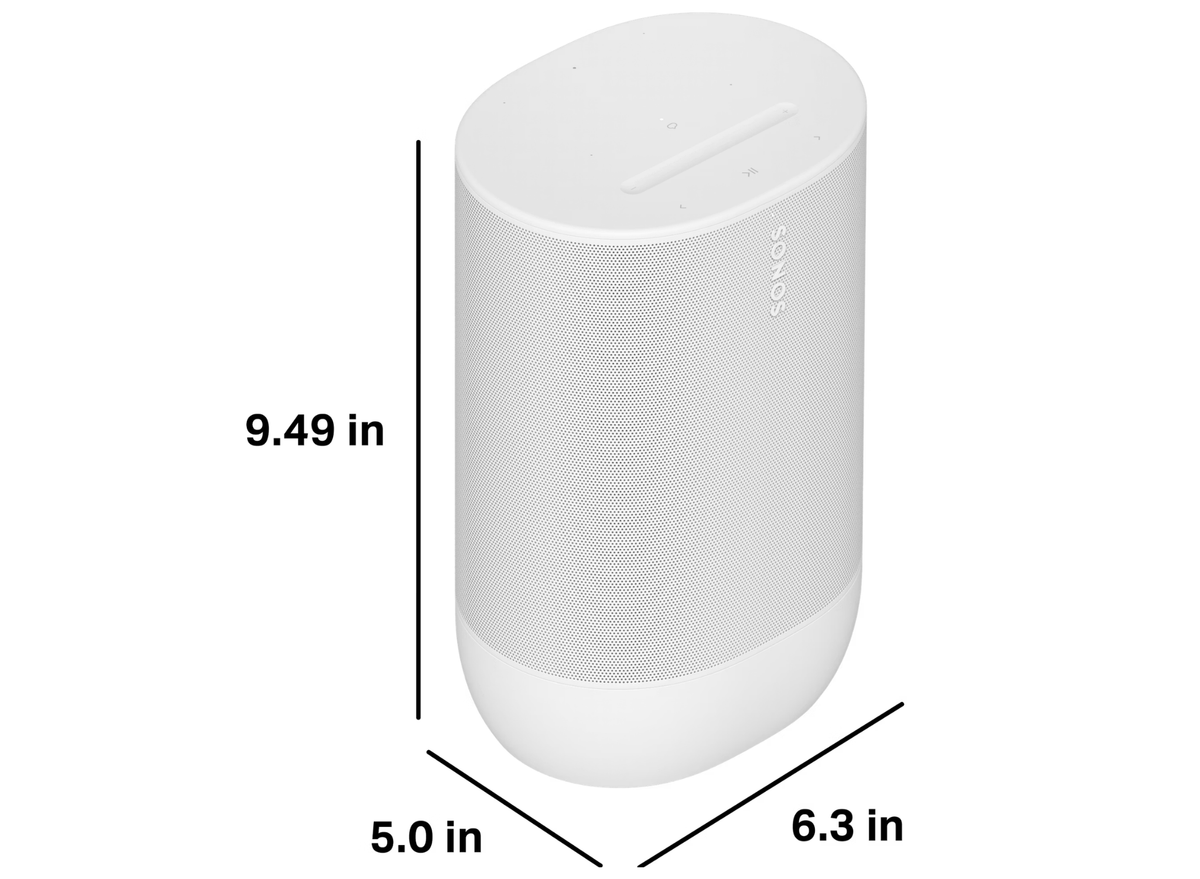 Sonos Move 2 Portable Bluetooth Speaker – 24-Hour Battery, IP56 Weatherproof & WiFi 6 | MOVE2UK1 Loudspeakers Sonos