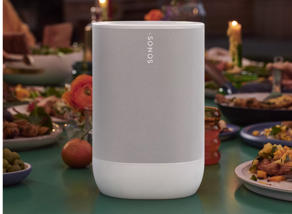 Sonos Move 2 Portable Bluetooth Speaker – 24-Hour Battery, IP56 Weatherproof & WiFi 6 | MOVE2UK1 Loudspeakers Sonos
