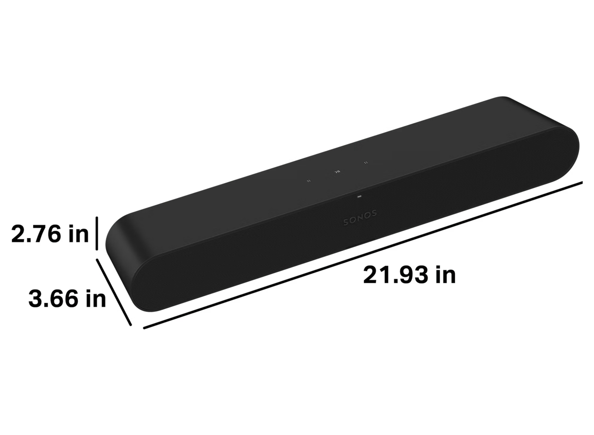 Sonos Ray Compact Soundbar – Dolby Digital, WiFi, AirPlay 2 & Optical Audio | RAYG1UK1BLK Soundbar Sonos