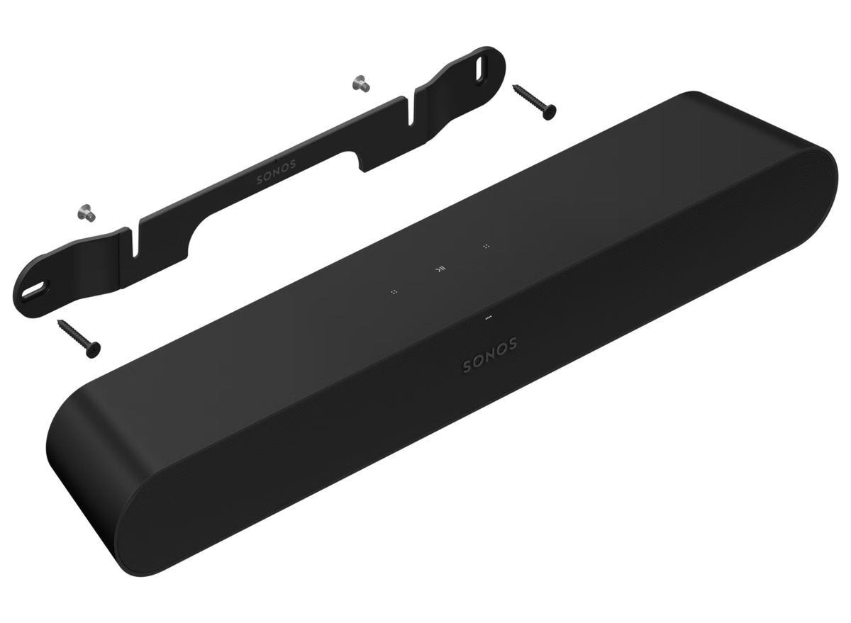 Sonos Ray Wall Mount – Space-Saving Design, Rattle-Free & Easy Installation | RAYWMWW1BLK Speaker Mount Sonos