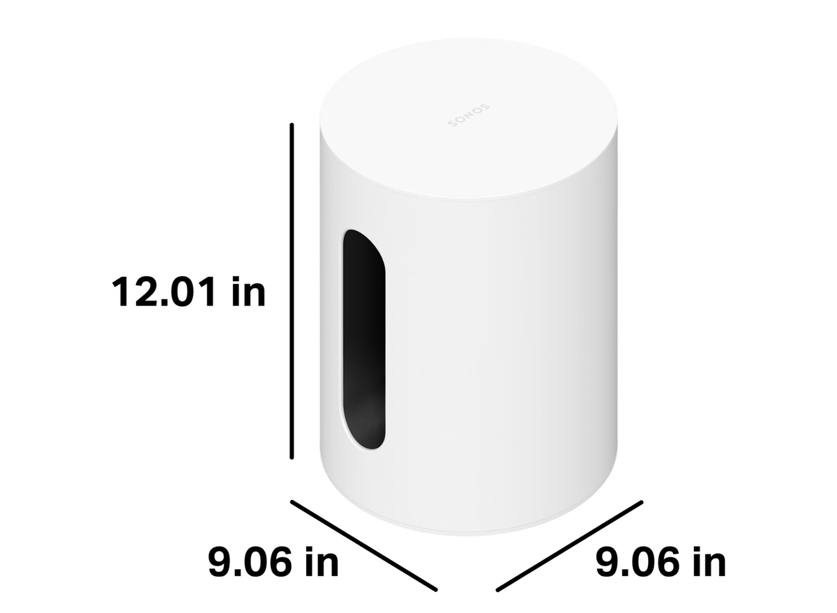 Sonos Sub Mini Wireless Subwoofer – Dual 6" Woofers, Deep Bass & WiFi Connectivity | SUBM1UK1 Subwoofer Sonos