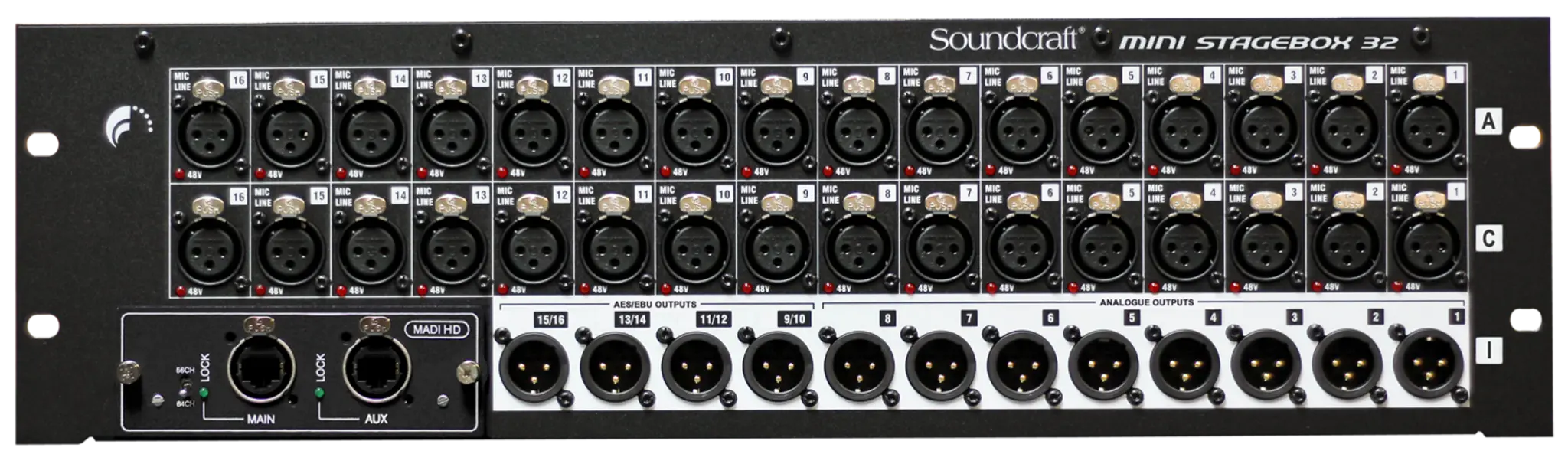 Soundcraft Mini Stagebox 32R Self-Contained Compact Stagebox | 5049659 Audio Mixer Soundcraft