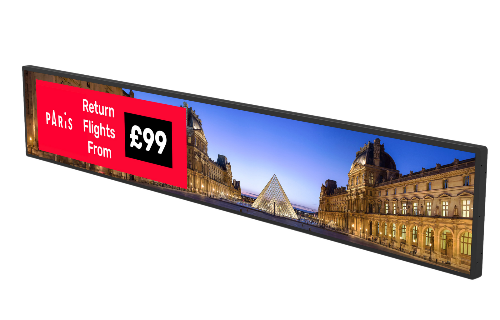 76" Stretched 58-9 Ultra-wide Stretched Bar Display Digital Signage Display ScreenMoove