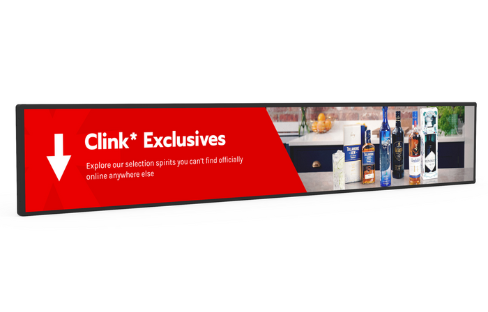 76" Stretched 58-9 Ultra-wide Stretched Bar Display Digital Signage Display ScreenMoove