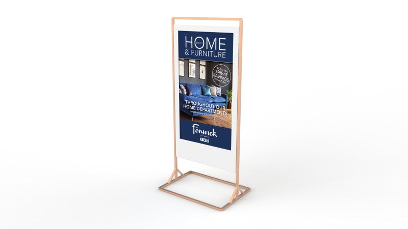 Moove 55" Superslim Freestanding Double-Sided Digital Poster Freestanding Digital Signage Display ScreenMoove