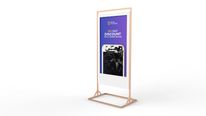 Moove 55" Superslim Freestanding Double-Sided Digital Poster Freestanding Digital Signage Display ScreenMoove