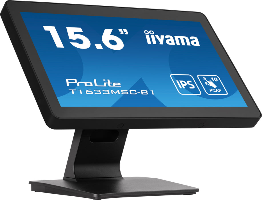 iiyama ProLite T1633MSC-B1 15.6" PCAP 10 Points Touch Screen Monitor