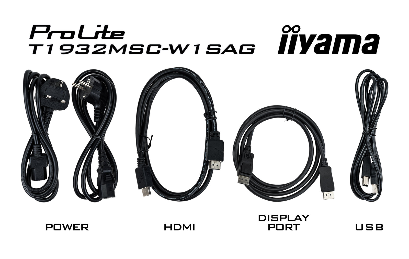iiyama ProLite T1932MSC-W1SAG 19" 10pt IPS Touch Monitor Touchscreen Monitor iiyama