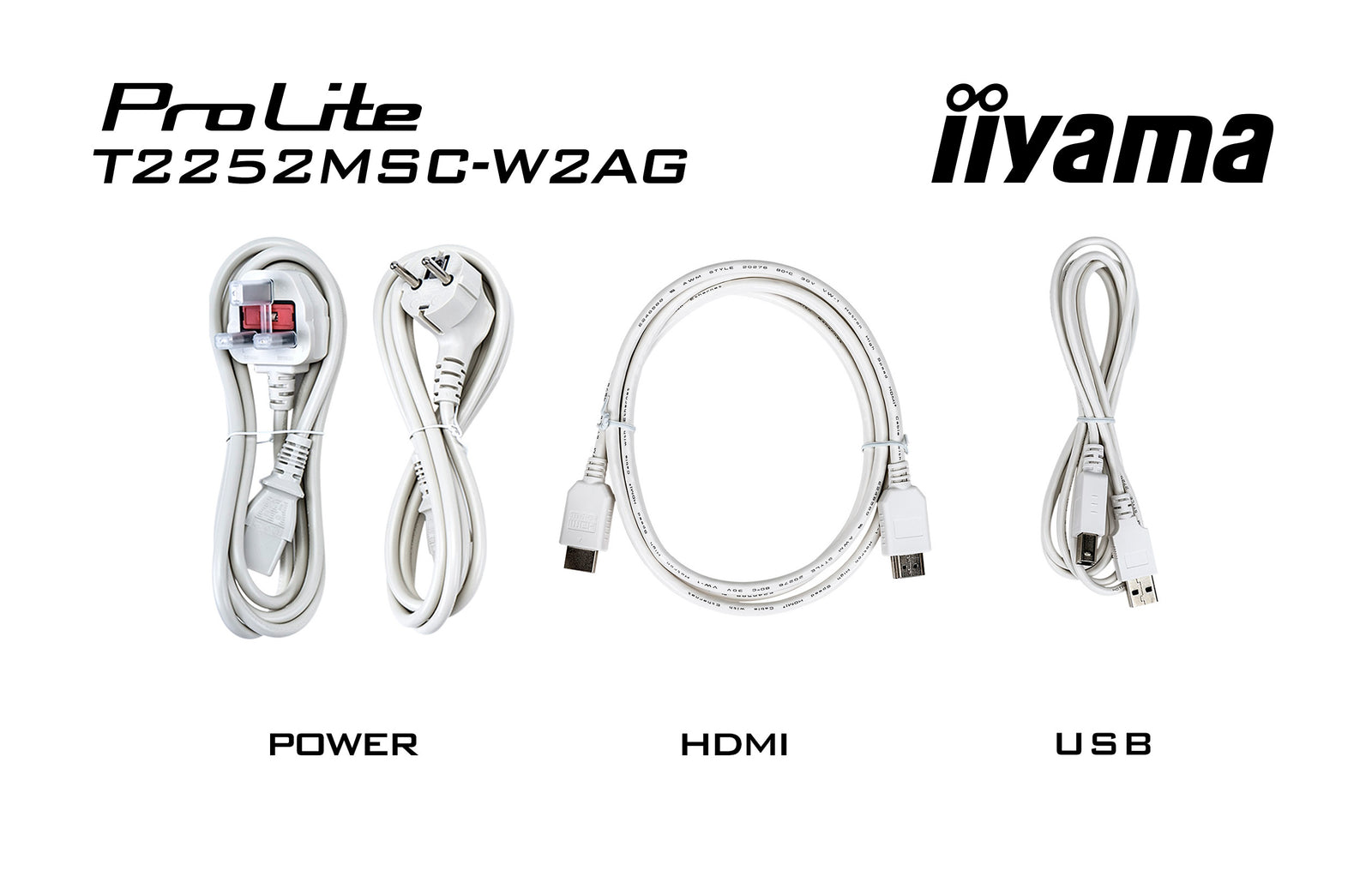 iiyama ProLite T2252MSC-W2AG 21.5" 100Hz 5ms Full HD 10pt Touchscreen Monitor Touchscreen Monitor iiyama