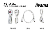 iiyama ProLite T2252MSC-W2AG 21.5" 100Hz 5ms Full HD 10pt Touchscreen Monitor Touchscreen Monitor iiyama