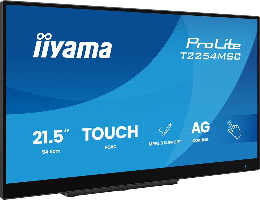 iiyama ProLite T2254MSC-B2AG 21.5” Optical Bonded PCAP 10pt Touchscreen Monitor Touchscreen Monitor iiyama