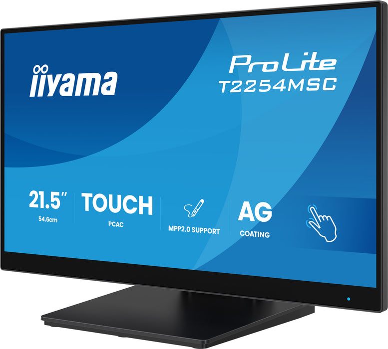 iiyama ProLite T2254MSC-B2AG 21.5” Optical Bonded PCAP 10pt Touchscreen Monitor Touchscreen Monitor iiyama