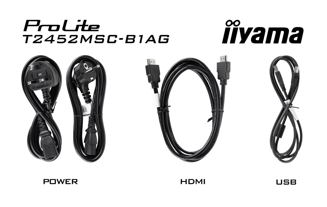 iiyama ProLite T2452MSC-B1AG 23.8" Full HD PCAP 10pt Touchscreen Monitor iiyama Business Touchscreen iiyama