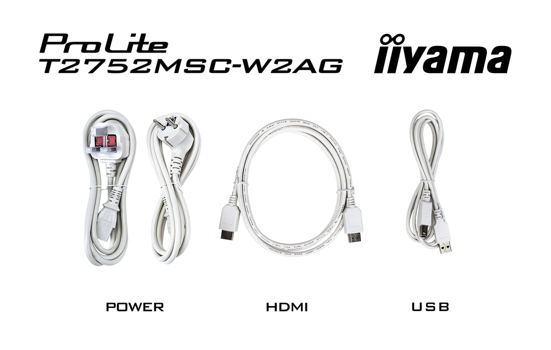 iiyama ProLite T2752MSC-W1AG 27" FHD DeepContrast PCAP+ 10pt Touchscreen Monitor Touchscreen Monitor iiyama