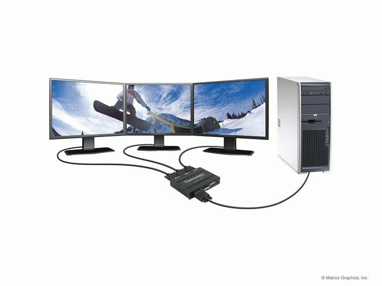 Matrox 1 Input 3 Output DVI Multi-Monitor Adapter | T2G-D3D-IF Splitter Matrox