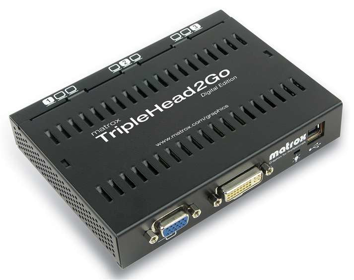 Matrox 1 Input 3 Output DVI Multi-Monitor Adapter | T2G-D3D-IF Splitter Matrox