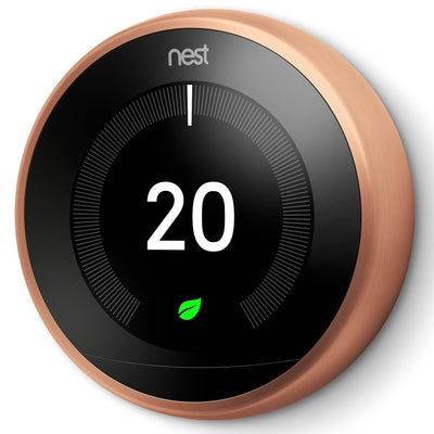 Google Nest Learning 3rd Generation Thermostat Copper - T3031EX Smart Heating Nest