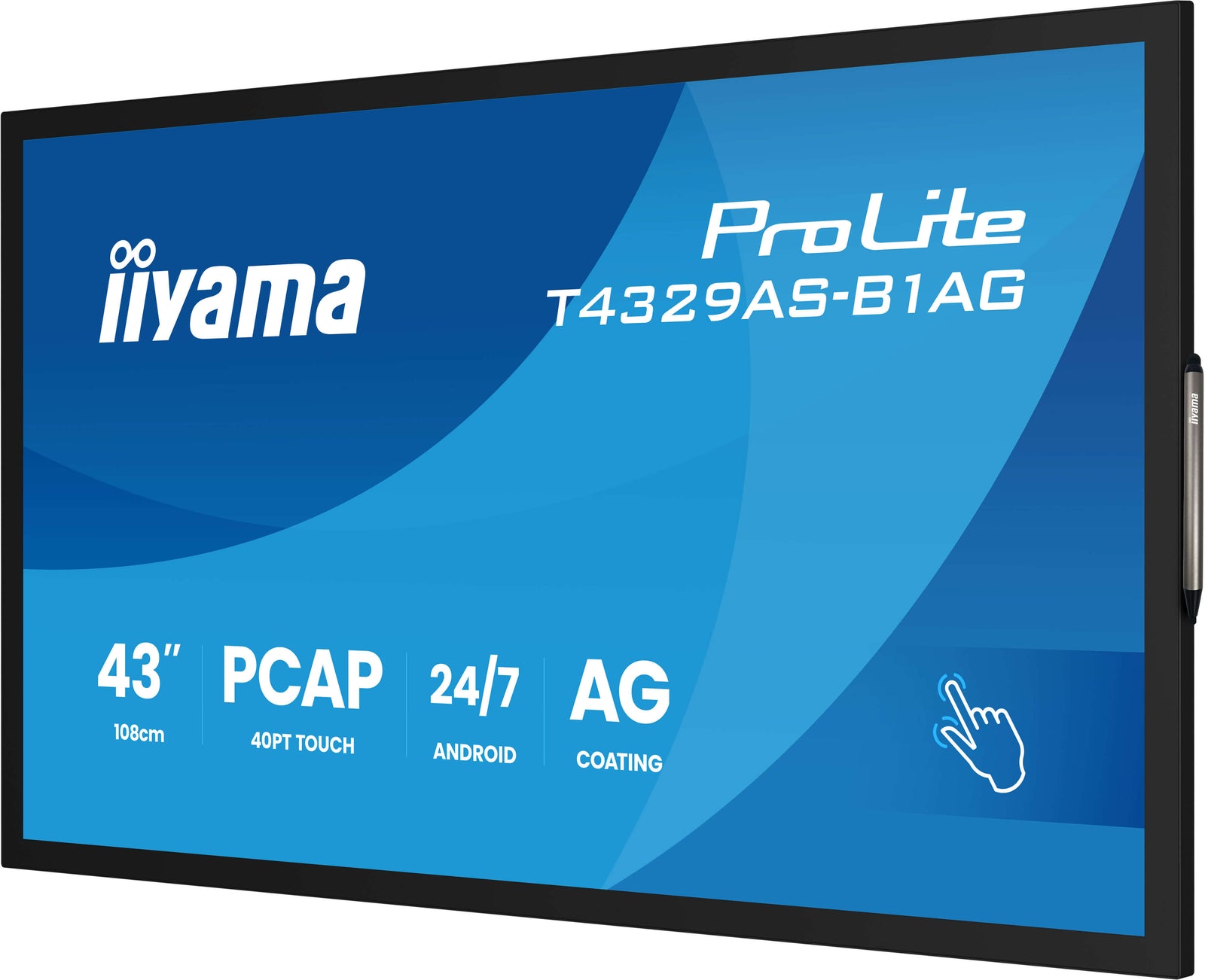 iiyama ProLite T4329AS-B1AG 43" 4K Ultra HD All-in-One PCAP Interactive Display Interactive Touchscreen Display iiyama