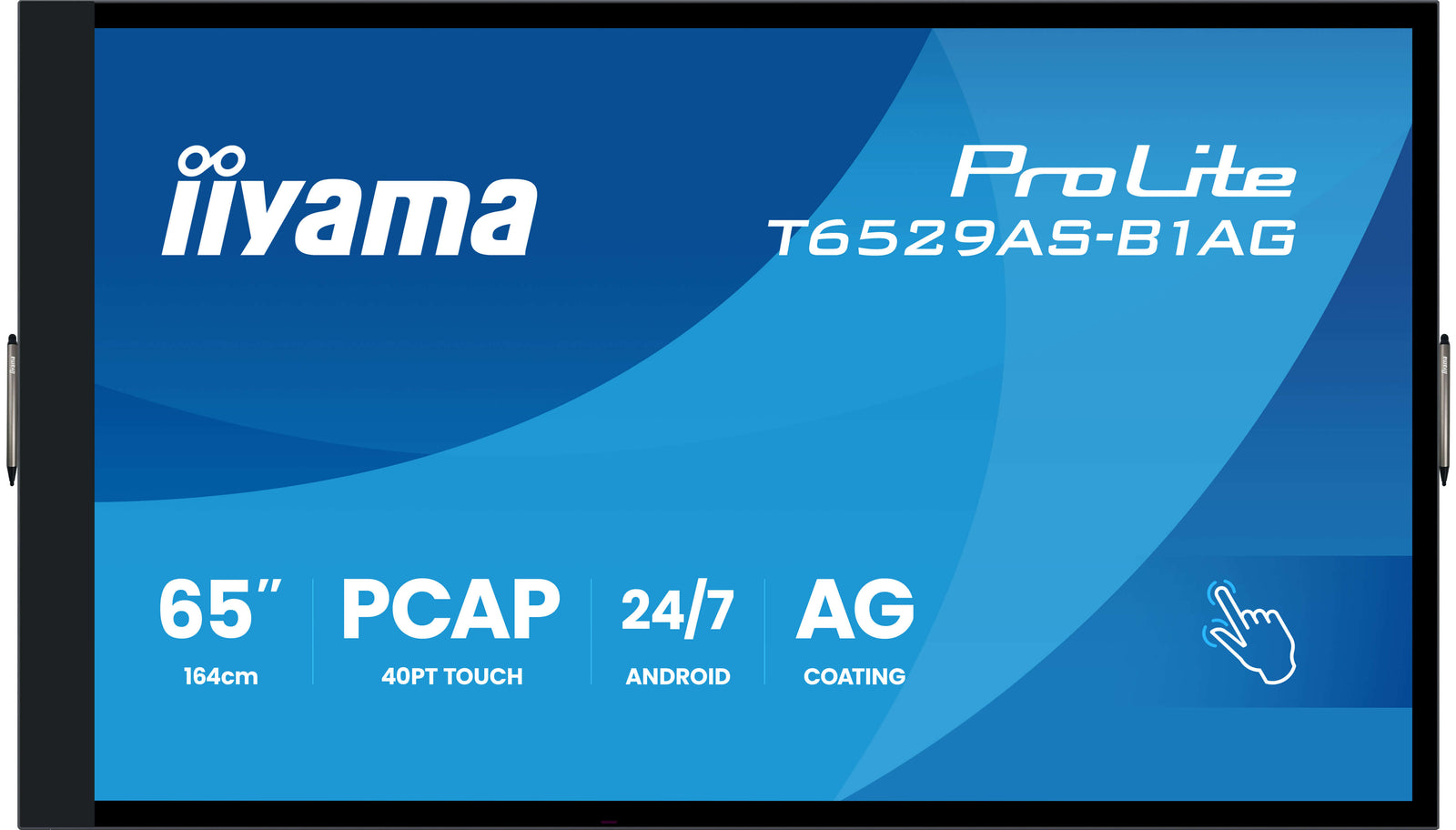 iiyama ProLite T6529AS-B1AG 65" 4K Ultra HD All-in-One PCAP Interactive Display Interactive Touchscreen Display iiyama