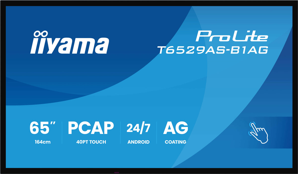 iiyama ProLite T6529AS-B1AG 65" 4K Ultra HD All-in-One PCAP Interactive Display iiyama Interactive Touchscreen Display iiyama