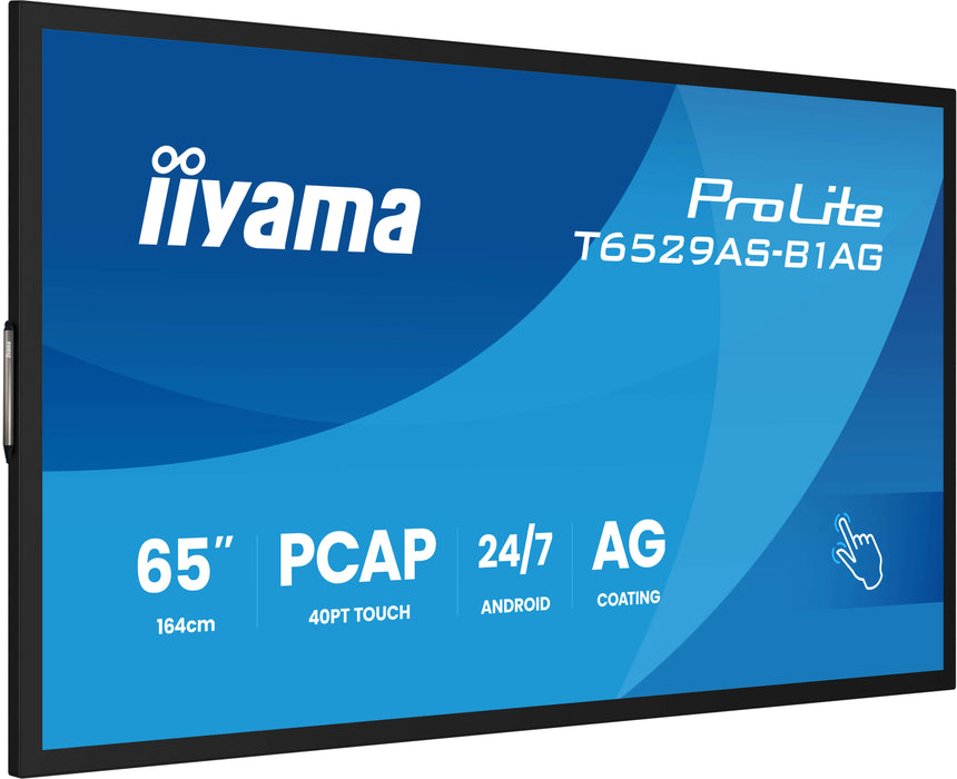 iiyama ProLite T6529AS-B1AG 65" 4K Ultra HD All-in-One PCAP Interactive Display iiyama Interactive Touchscreen Display iiyama