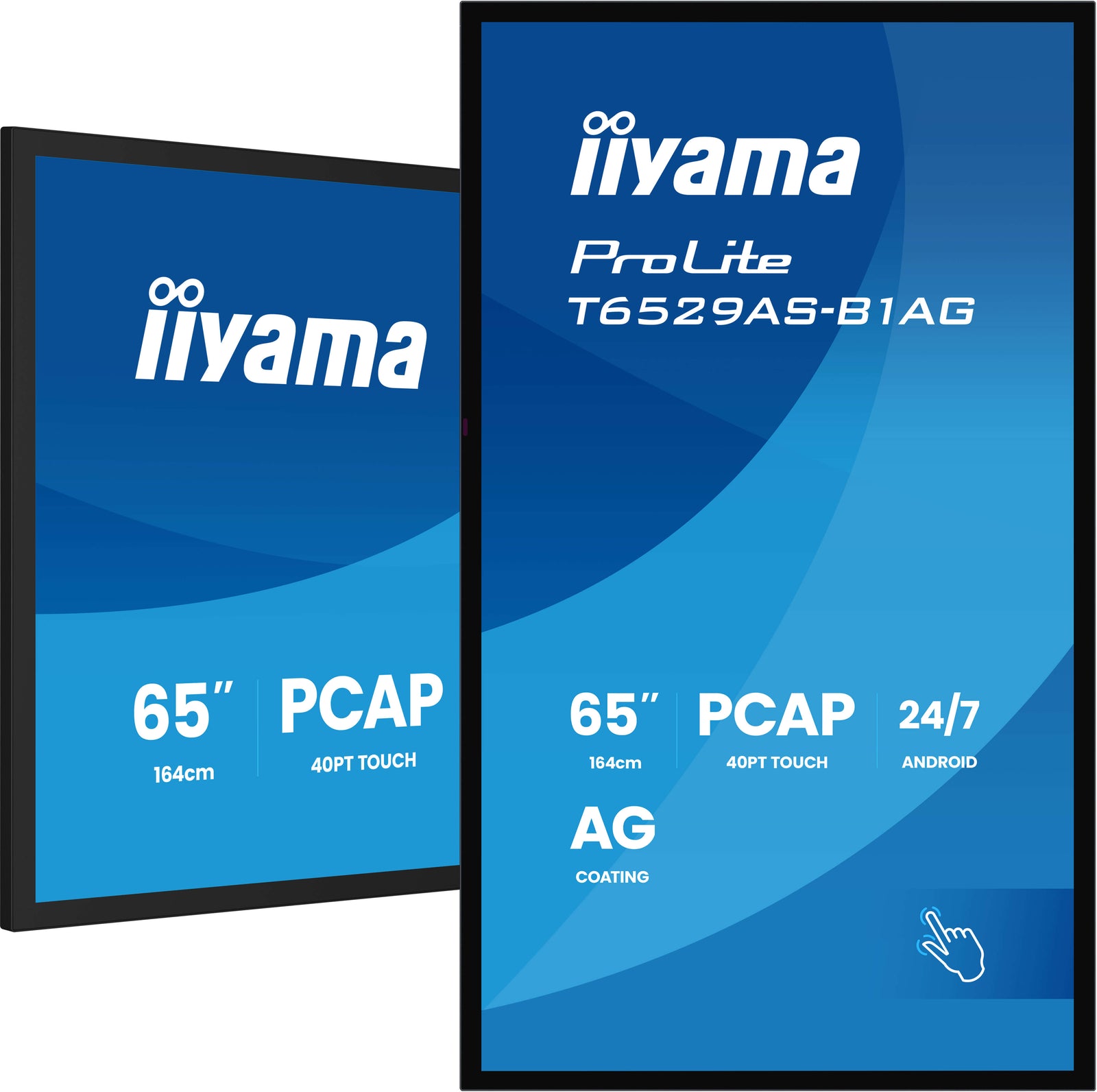 iiyama ProLite T6529AS-B1AG 65" 4K Ultra HD All-in-One PCAP Interactive Display Interactive Touchscreen Display iiyama