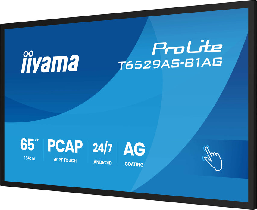iiyama ProLite T6529AS-B1AG 65" 4K Ultra HD All-in-One PCAP Interactive Display iiyama Interactive Touchscreen Display iiyama