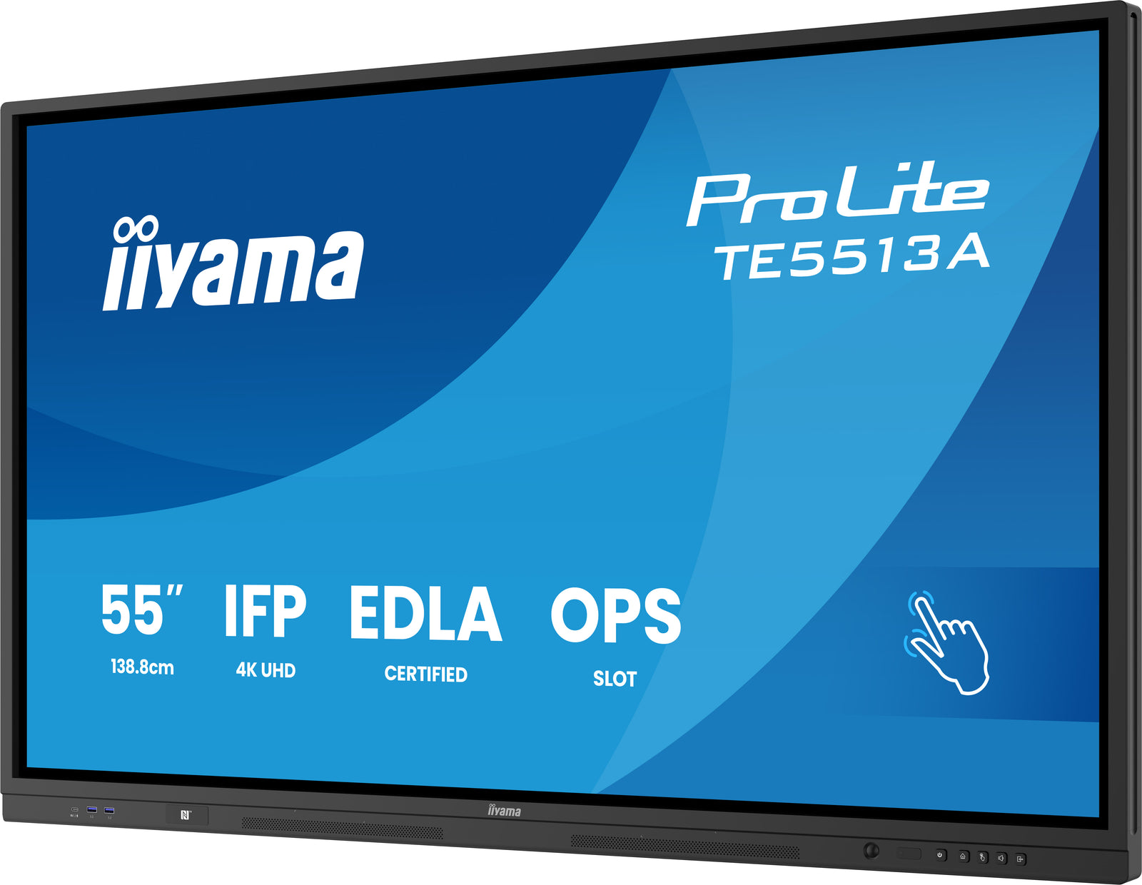 iiyama ProLite TE5513A-B3AG 55" 4K UHD Google EDLA Certified Interactive Display Interactive Touchscreen Display iiyama