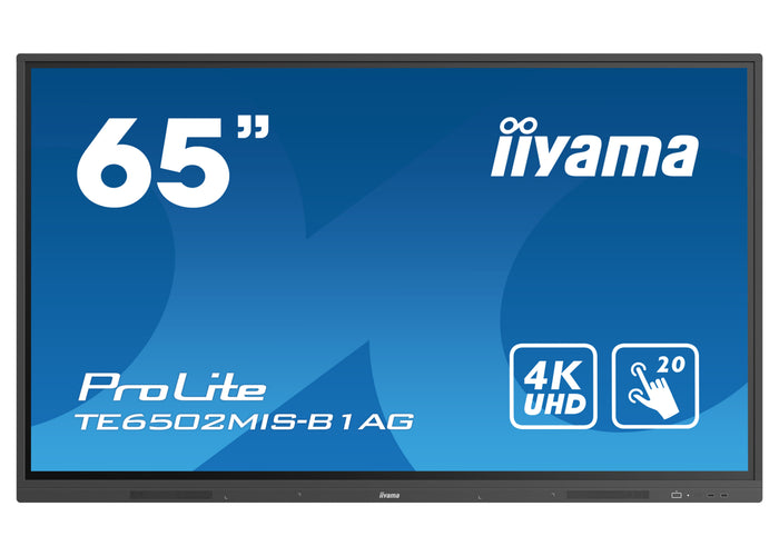 iiyama ProLite TE6502MIS-B1AG 65" 4K UHD LCD Interactive Touch Screen Display Interactive Touchscreen Display iiyama
