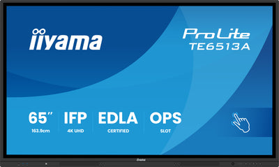 iiyama ProLite TE6513A-B1AG 65" 4K Ultra HD Google EDLA Certified Interactive Display iiyama Interactive Touchscreen Display iiyama