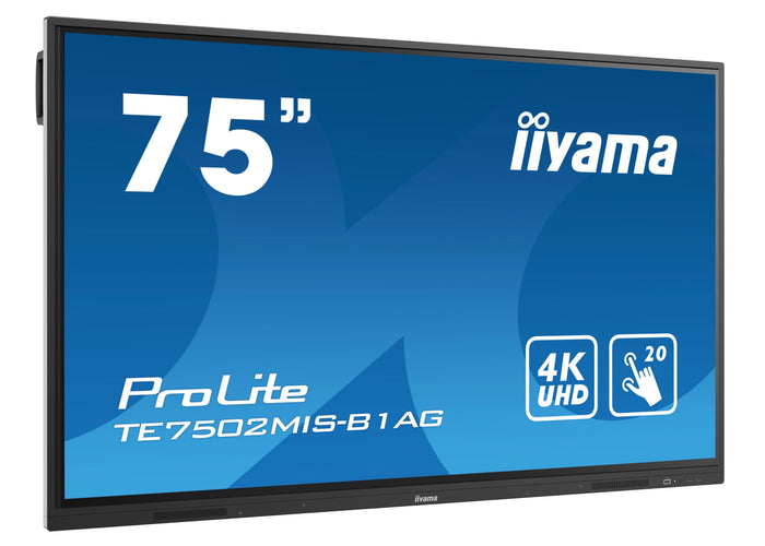 iiyama ProLite TE7502MIS-B1AG 75" 4K UHD LCD Interactive Touch Screen Display Interactive Touchscreen Display iiyama