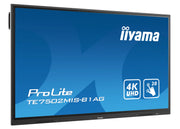 iiyama ProLite TE7502MIS-B1AG 75" 4K UHD LCD Interactive Touch Screen Display Interactive Touchscreen Display iiyama