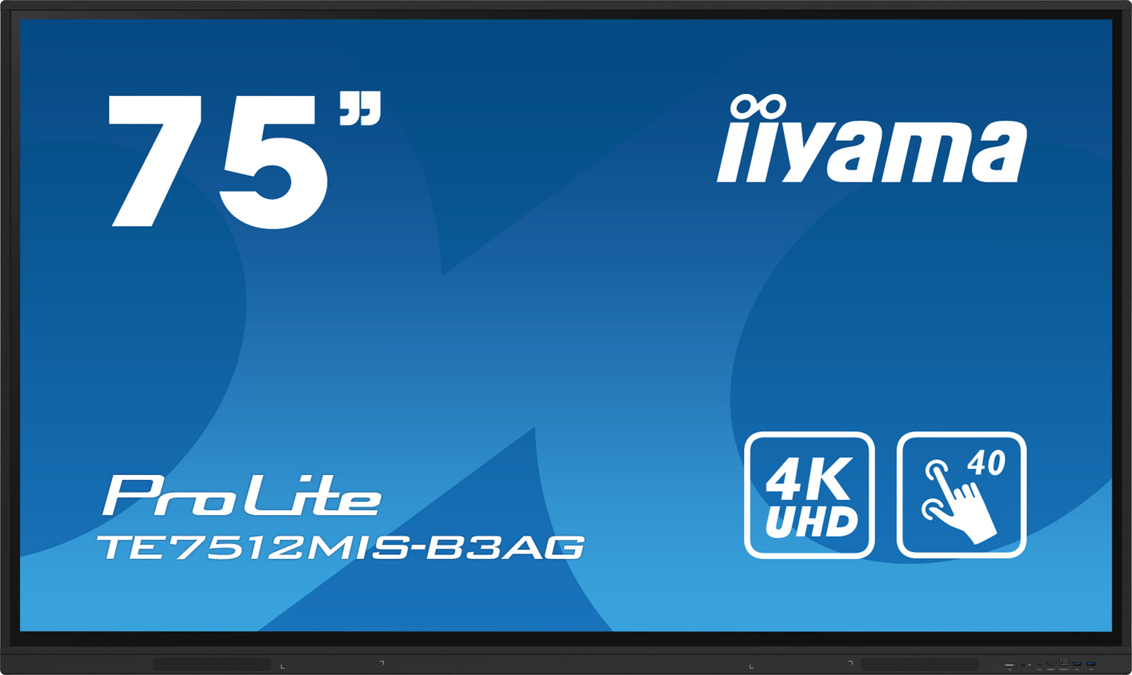 iiyama ProLite TE7512MIS-B3AG 75" 4K Ultra HD Interactive Touchscreen Display Interactive Touchscreen Display iiyama