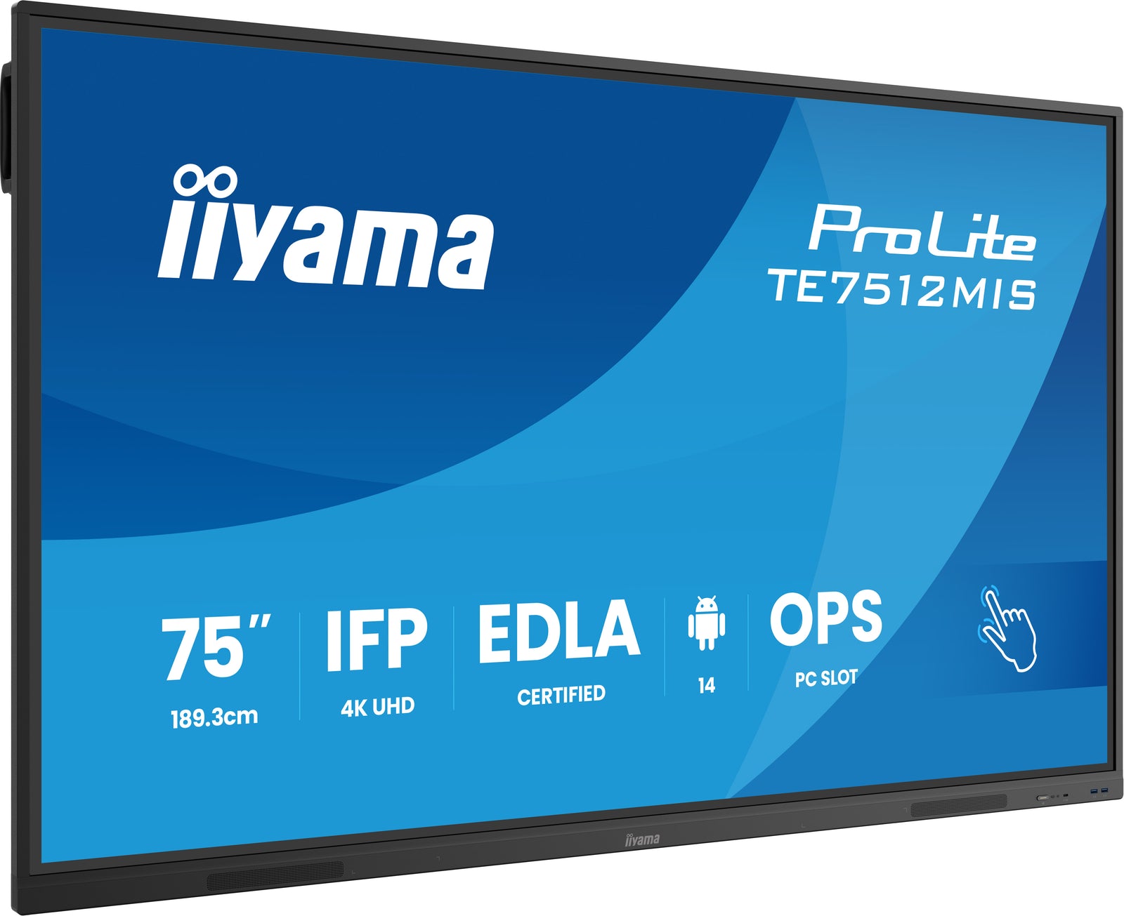 iiyama ProLite TE7512MIS-B4AG 75" 4K Ultra HD Interactive Touchscreen Display With Google EDLA Certified Interactive Touchscreen Display iiyama