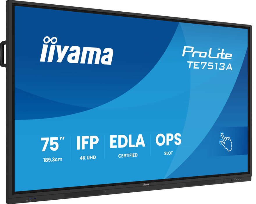 iiyama ProLite TE7513A-B2AG 75" 4K Ultra HD Google EDLA Certified Interactive Display Interactive Touchscreen Display iiyama