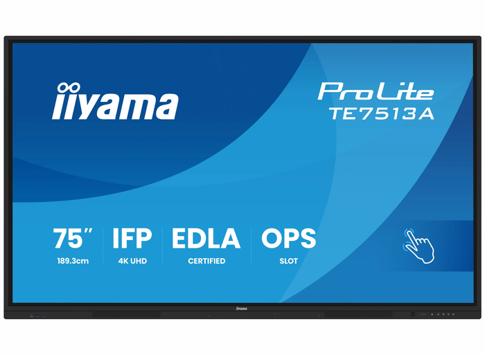 iiyama ProLite TE7513A-B2AG 75" 4K Ultra HD Google EDLA Certified Interactive Display Interactive Touchscreen Display iiyama