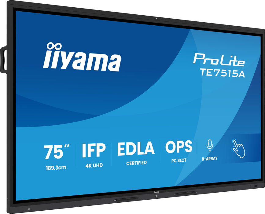 iiyama ProLite TE7515A-B1AG 75" 4K Ultra HD Google EDLA Certified IFP Interactive Display iiyama Interactive Touchscreen Display iiyama