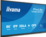 iiyama ProLite TE8612MIS-B4AG 86" 4K Ultra HD Interactive Touchscreen Display With Google EDLA Certified iiyama Interactive Touchscreen Display iiyama