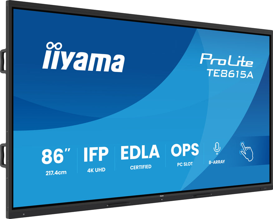 iiyama ProLite TE8615A-B2AG 86" 4K UHD Google EDLA Certified Interactive Display Interactive Touchscreen Display iiyama