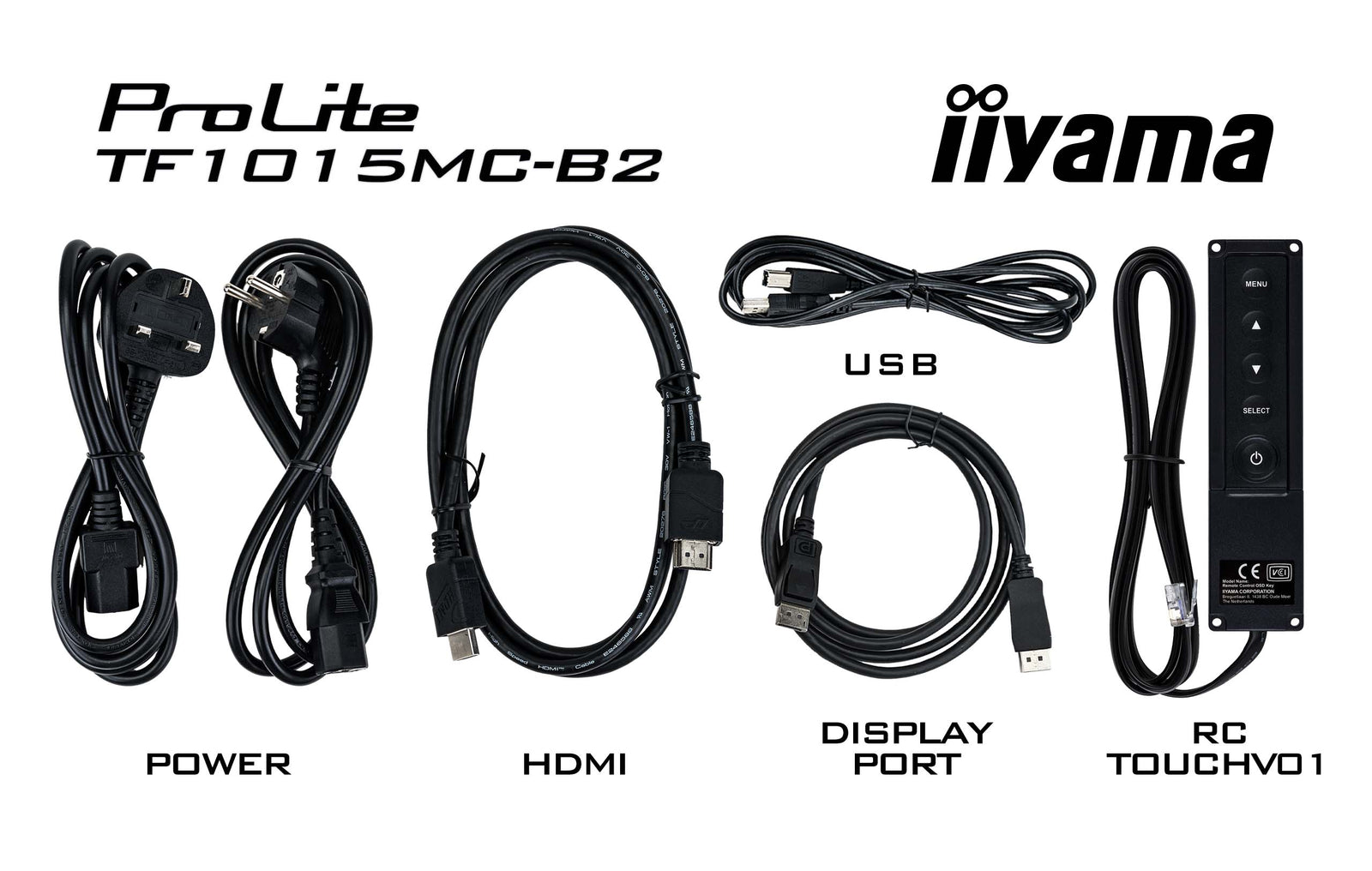 iiyama ProLite TF1015MC-B2 10" Open Frame PCAP 10 Point Touch Screen Touchscreen Monitor iiyama
