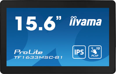 iiyama ProLite TF1633MSC-B1 15.6" PCAP 10 Points Touch Screen Monitor Touchscreen Monitor iiyama