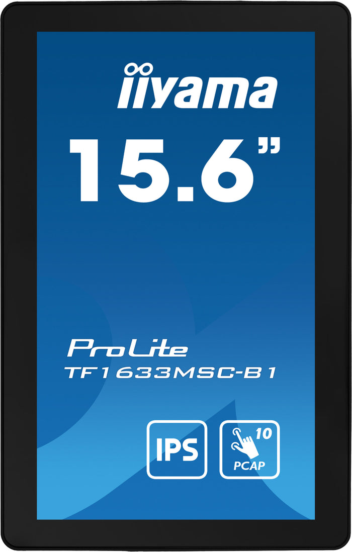 iiyama ProLite TF1633MSC-B1 15.6" PCAP 10 Points Touch Screen Monitor Touchscreen Monitor iiyama