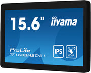 iiyama ProLite TF1633MSC-B1 15.6" PCAP 10 Points Touch Screen Monitor Touchscreen Monitor iiyama